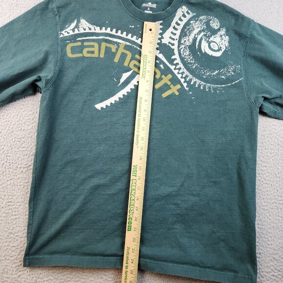 Carhartt Mechanic Gears Shirt Mens Large Crew Neck Long Sleeve Graphic Outdoors - Picture 3 of 10